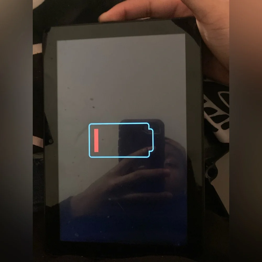 Black Fire tablet , charger and case included .